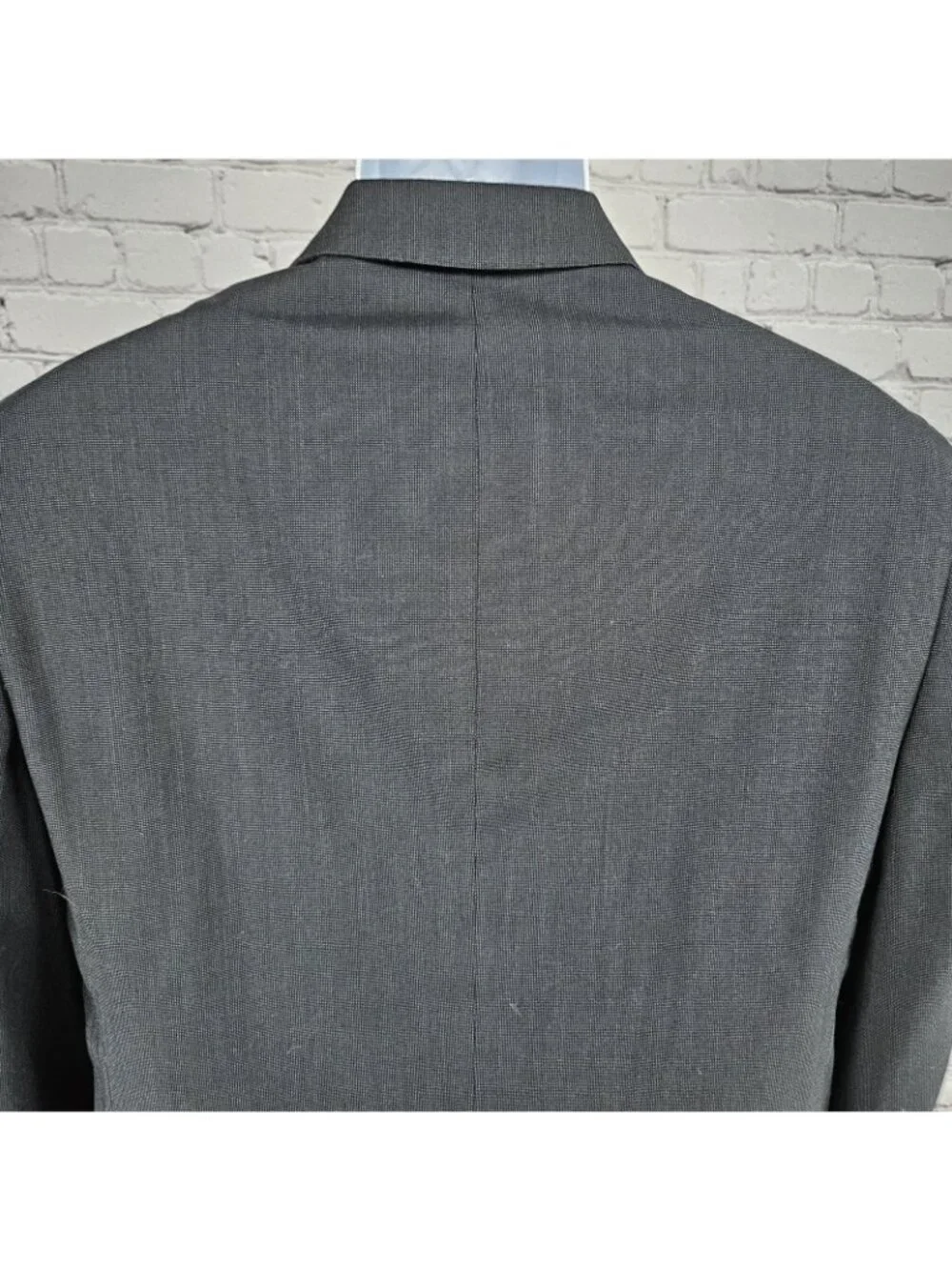 J. Ferrar Black Slim Fit 2 Button Double Vented Peak Blazer Sport Coat 42S